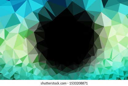 Light Green, Yellow vector abstract mosaic pattern. Shining colored illustration in a Brand new style. The best triangular design for your business.