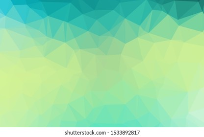 Light Green, Yellow vector abstract mosaic background. Modern geometrical abstract illustration with gradient. Elegant pattern for a brand book.