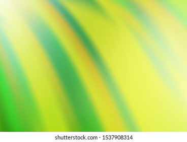 Light Green, Yellow vector abstract blurred template. An elegant bright illustration with gradient. A new texture for your design.