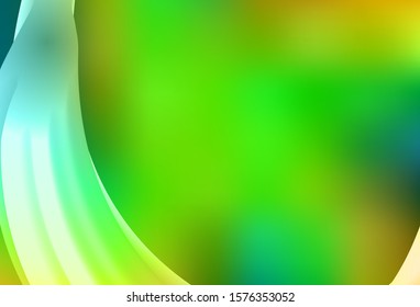 Light Green, Yellow vector abstract layout. Creative illustration in halftone style with gradient. Blurred design for your web site.