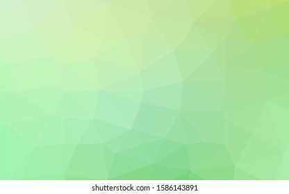 Light Green, Yellow vector abstract mosaic background. An elegant bright illustration with gradient. Completely new design for your business.