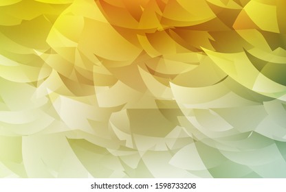 Light Green, Yellow vector abstract mosaic background. Shining polygonal illustration, which consist of triangles. A completely new design for your leaflet.
