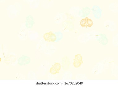 Light Green, Yellow vector abstract backdrop with flowers. Illustration with colorful abstract doodle flowers. New template for your brand book.