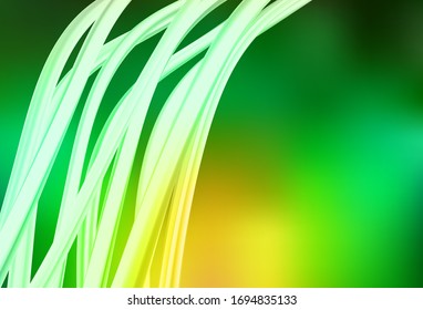 Diseño abstracto de vectores de color verde claro y amarillo borroso. Una ilustración de color completamente nueva en un estilo borroso. Fondo para un teléfono móvil.