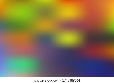 Hellgrüner, gelber Vektor abstrakt verschwommener Hintergrund. Farbige abstrakte Abbildung mit Farbverlauf. Hintergrund für Designs.