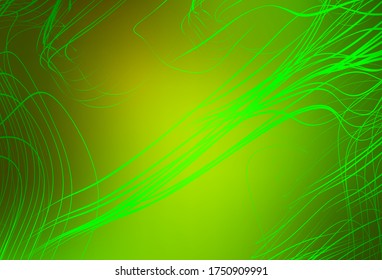 Disposición borrosa abstracta de vector amarillo, verde claro. Ilustración colorida brillante de estilo inteligente. Marco elegante para un libro de marca.
