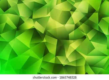 Light Green, Yellow vector abstract mosaic backdrop. A completely new color illustration in a polygonal style. Polygonal design for your web site.