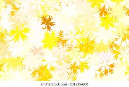 Verde claro, amarillo vectorial fondo abstracto con flores. Ilustración abstracta con flores en estilo doodles. Nuevo estilo para su diseño de negocio.
