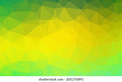 Light Green, Yellow vector abstract mosaic pattern. A sample with polygonal shapes. Polygonal design for your web site.
