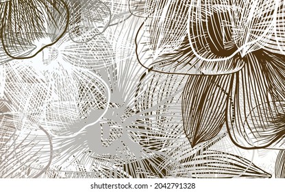 Verde claro, amarillo vectorial fondo abstracto con flores. Ilustración abstracta brillante con flores. Una nueva textura para tu diseño de papel pintado.