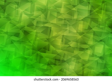 Light Green, Yellow vector abstract polygonal template. Creative geometric illustration in Origami style with gradient. A completely new design for your leaflet.