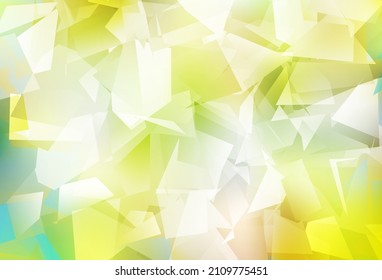 Hellgrüne, gelbe, abstrakte polygonale Vorlage. Ein Muster mit polygonalen Formen. Neues Design für Ihr Unternehmen.