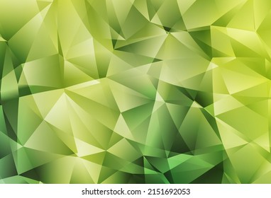 Light Green, Yellow vector abstract polygonal template. Creative geometric illustration in Origami style with gradient. Pattern for a brand book's backdrop.