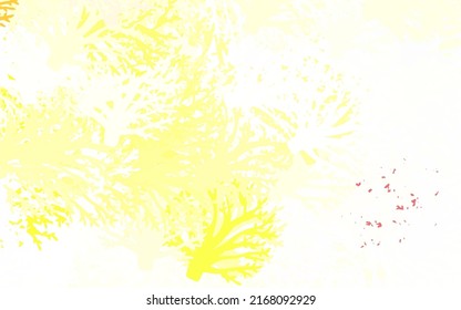 Light Green, Yellow vector abstract design with leaves, branches. An elegant bright illustration with leaves and branches. New template for your design.