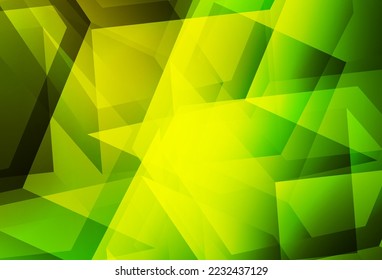 Patrón de mosaico abstracto vectorial amarillo, verde claro. Una ilustración de color completamente nueva en un estilo poligonal. Patrón texturizado para sus antecedentes.