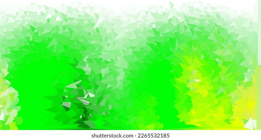 Light green, yellow vector abstract triangle texture. Decorative colorful illustration with abstract triangles. Wallpaper for your web apps.