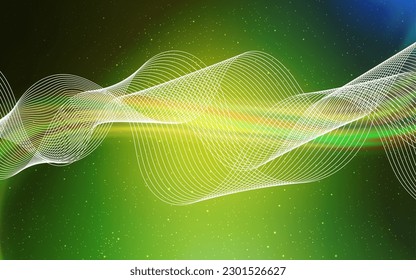 Disposición borrosa abstracta de vector amarillo, verde claro. Ilustración creativa en estilo de semitono con gradiente. Diseño borroso para su sitio web.