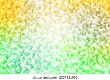 Light Green, Yellow vector abstract polygonal background. Colorful illustration in abstract style with triangles. A completely new design for your leaflet.