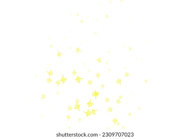 Light Green, Yellow vector abstract design with sakura. Illustration with doodles on abstract template. Colorful pattern for kid's books.