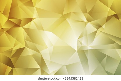 Light Green, Yellow vector abstract mosaic backdrop. Shining polygonal illustration, which consist of triangles. Completely new template for your banner.