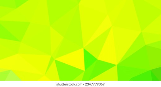 Hellgrünes, gelbes, abstraktes, Vektordreieck-Muster. Illustration im Glasbruch mit Dreiecken. Bildschirmhintergrund für Ihre Web-Apps.