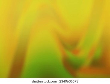 Verde claro, fondo abstracto vectorial amarillo borroso. Ilustración creativa en estilo de semitono con gradiente. Plantilla para fondos de teléfonos móviles.
