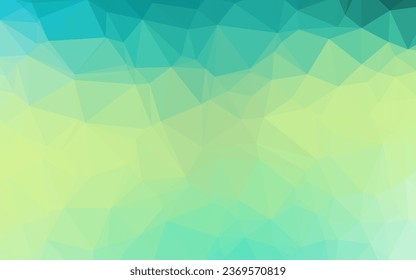 Diseño poligonal abstracto de vector amarillo, verde claro. Ilustración colorida nueva con gradiente. El mejor diseño triangular para su negocio.