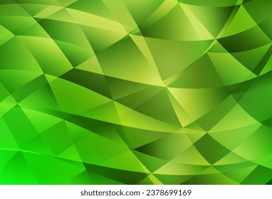 Light Green, Yellow vector abstract polygonal background. Colorful abstract illustration with triangles. A completely new design for your leaflet.