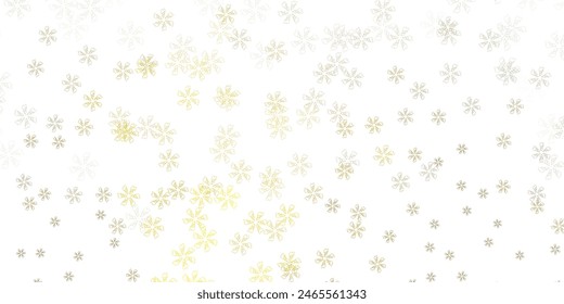 Light green, yellow vector abstract artwork with leaves. leaves on blurred abstract background with gradient. Pattern for women day promotion.