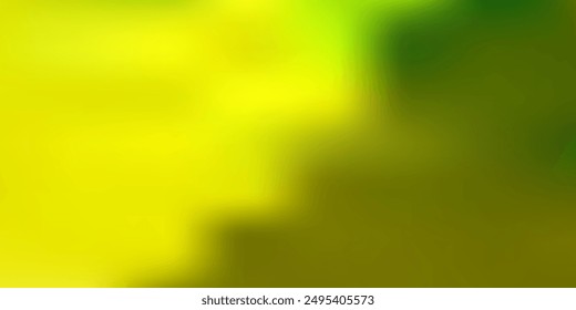 Dibujo de desenfoque abstracto de Vector verde claro y amarillo. Difumina la ilustración colorida en un nuevo estilo. Muestra para sus diseños.