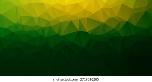 Hellgrünes, gelbes, abstraktes Vektormosaikmuster. Bunte abstrakte Illustration mit Dreiecken. Brandneues Design für Ihr Unternehmen.