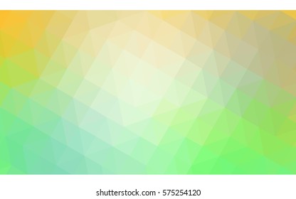 Light Green, Yellow vector abstract textured polygonal background. Blurry triangle design. Pattern can be used for background.