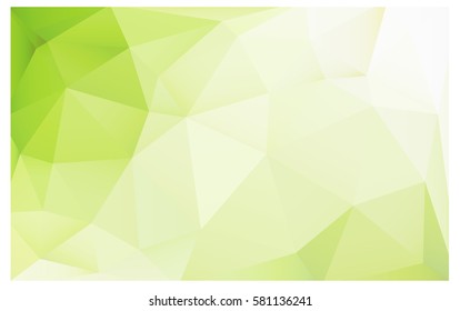Light Green, Yellow vector abstract textured polygonal background. Blurry triangle design. Pattern can be used for background.