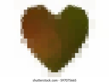 Light Green, Yellow vector abstract glitter heart shape on white background in love concept for valentine's day with sweet and romantic moment. Polygonal design for your business.