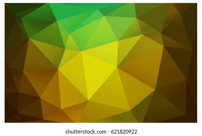 Light Green, Yellow vector abstract textured polygonal background. Blurry triangle design. Pattern can be used for background.