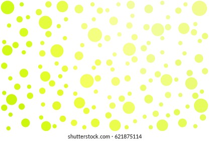 Light Green, Yellow vector abstract pattern with circles. Geometry template for your business design. Background with colored spheres.