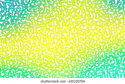 Light Green, Yellow vector abstract colorful background, which consist of triangles. Pattern with colored triangles on white background.