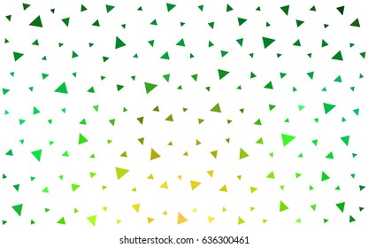 Light Green, Yellow vector abstract colorful background, which consist of triangles. Pattern with colored triangles on white background.