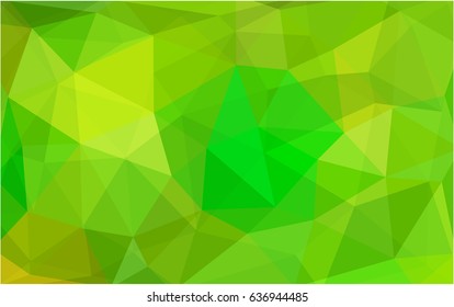 Light Green, Yellow vector abstract textured polygonal background. Blurry triangle design. Pattern can be used for background.