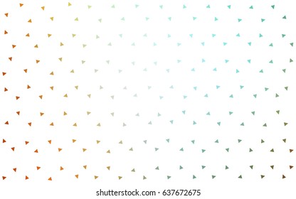 Light Green, Yellow vector abstract colorful background, which consist of triangles. Pattern with colored triangles on white background.