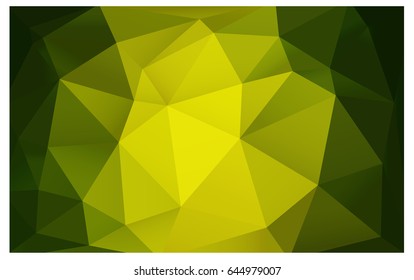 Light Green, Yellow vector abstract textured polygonal background. Blurry triangle design. Pattern can be used for background.
