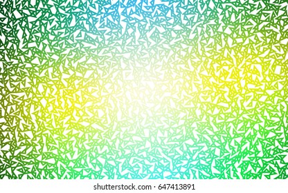 Light Green, Yellow vector abstract colorful background, which consist of triangles. Pattern with colored triangles on white background.