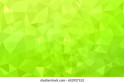 Light Green, Yellow vector abstract textured polygonal background. Blurry triangle design. Pattern can be used for background.