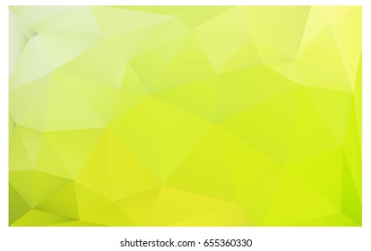 Light Green, Yellow vector abstract textured polygonal background. Blurry triangle design. Pattern can be used for background.