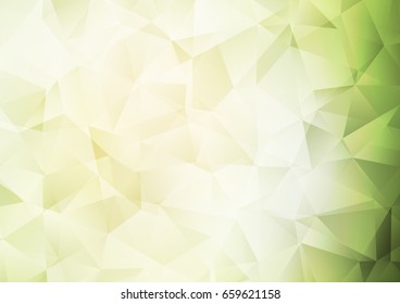 Light Green, Yellow vector abstract polygonal template. Modern geometrical abstract illustration with gradient. A completely new template for your business design.