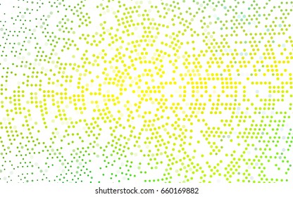 Light Green, Yellow vector abstract pattern with circles. Geometry template for your business design. Background with colored spheres.