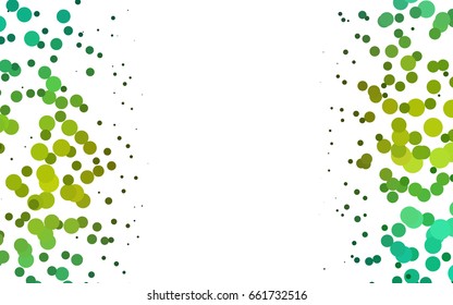 Light Green, Yellow vector abstract pattern with circles. Geometry template for your business design. Background with colored spheres.