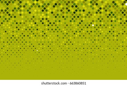 Light Green, Yellow vector abstract pattern with circles. Geometry template for your business design. Background with colored spheres.