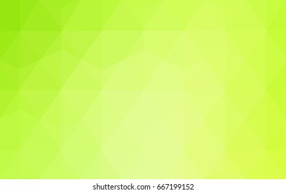 Light Green, Yellow vector abstract textured polygonal background. Blurry triangle design. Pattern can be used for background.