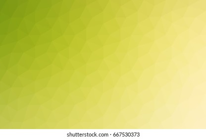 Light Green, Yellow vector abstract textured polygonal background. Blurry triangle design. Pattern can be used for background.